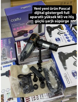 Castu dijital göstergeli 20.000 Pascal şarjlı süpürge
