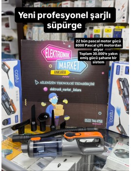 Pro sarjlı portatif süpürge 30 bin pascal